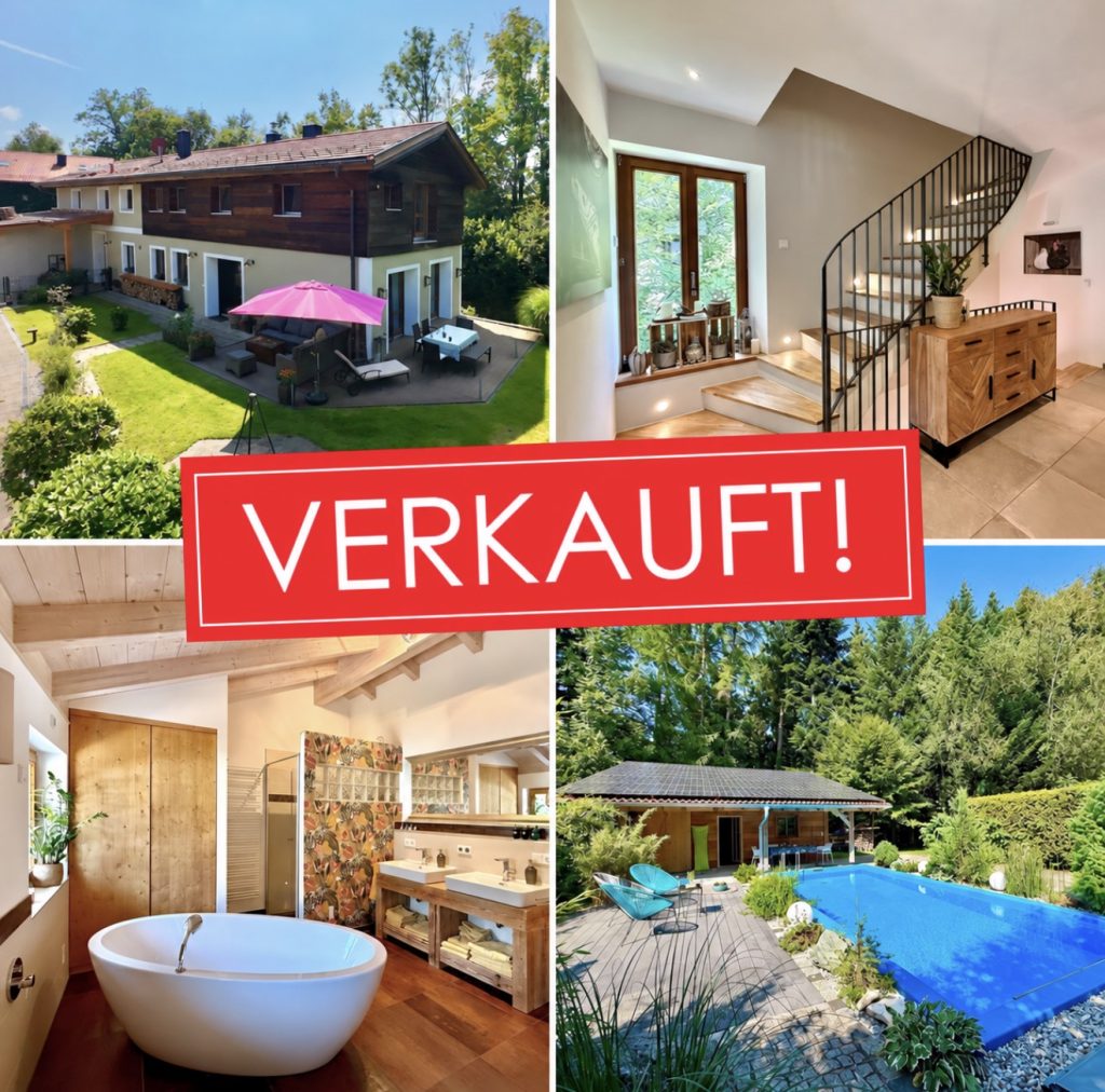 Traumhafter Landsitz zwischen Chiemsee und Simssee, 370 qm Wohnfläche, 3.500 Quadratmetern Grundstücksfläche, Einlieger-wohnung, Wellness & Sauna, Pool & Poolhaus, PV-Anlage, Wärmepumpe, 1.995.000 Euro